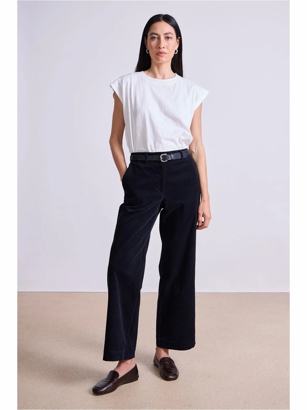 NWT Apiece Apart Sadie Corduroy Trouser Ankle Pants - Midnight - Size 4